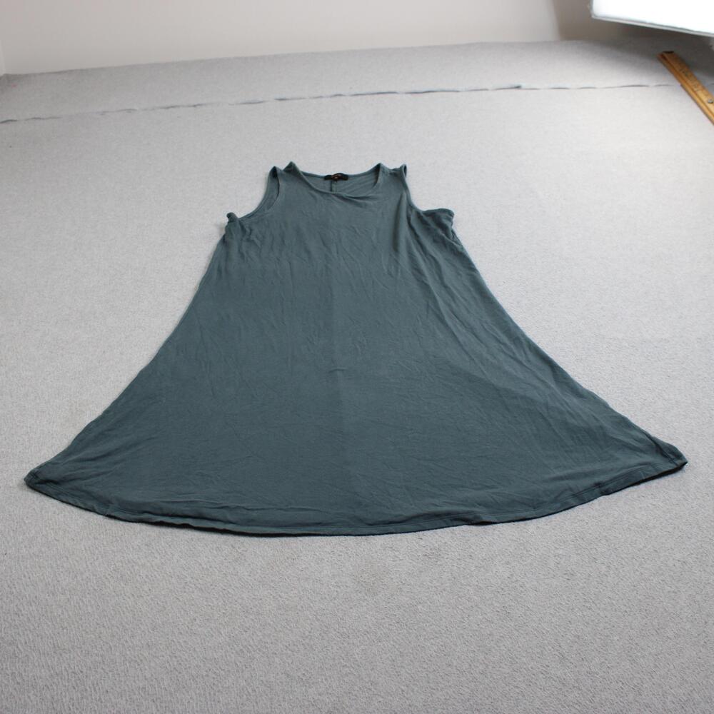 Quince Dress Women Medium Green Tank Trapeze Swing Tencel Jersey Comfy Stretchy